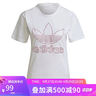 adidas 阿迪达斯 三叶草女装夏季运动短袖T恤H20469 H20469 XS