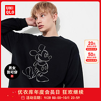 UNIQLO 优衣库 预售优衣库男女装UT Mickey Shines卫衣长袖米奇落肩运动衫46684