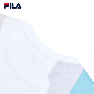 斐乐（FILA）FILA 斐乐男子短袖T恤时尚纯棉满印休闲圆领上衣 满印一-ZA 185/104A/XXL