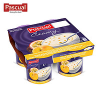 PASCUAL 帕斯卡 西班牙进口 常温希腊风味全脂酸奶4*125g 黄桃西番莲果 风味发酵 概率券有的进
