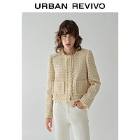 URBAN REVIVO 女士短外套 UWG130005 浅黄色 S