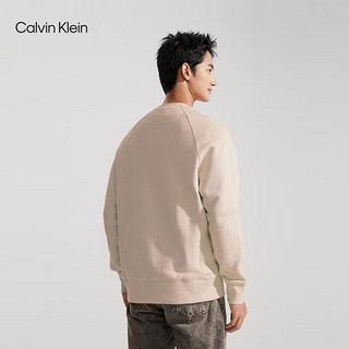 Calvin KleinJeans男女中性刺绣纯色卫衣40957ST YAE-牛乳白 M