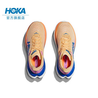 HOKA ONE ONE男女款马赫5公路跑步鞋Mach5轻便透气减震回弹耐磨 粉橘/仙客来粉-女 41/260mm