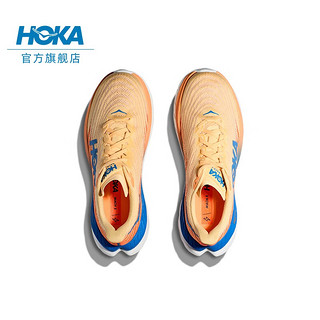 HOKA ONE ONE男女款马赫5公路跑步鞋Mach5轻便透气减震回弹耐磨 粉橘/亮橘色-男 47/305mm