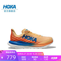 HOKA ONE ONE男女款马赫5公路跑步鞋Mach5轻便透气减震回弹耐磨 粉橘/亮橘色-男 44/280mm