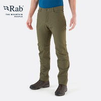 RAB睿坡男士户外轻量运动登山软壳裤防泼水休闲裤长裤QFU-86