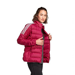 adidas 阿迪达斯 保暖羽绒服女冬季红色轻薄立领外套GH4597