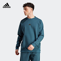 adidas「治愈服」阿迪达斯轻运动ZNE系列男速干圆领长袖套头卫衣 北冰洋蓝 A/M