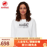 猛犸象（MAMMUT）Core 女士吸湿舒适时尚LOGO印花圆领卫衣 白色 M