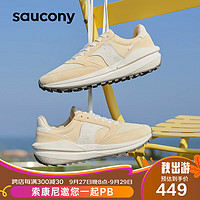 saucony 索康尼 JAZZ RENEW休闲鞋男女复古鞋运动休闲鞋浅黄38