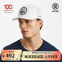彪马（PUMA）高尔夫球帽男23夏季 STRETCH PERF时尚运动网眼遮阳G4男帽 白色