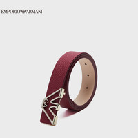 阿玛尼EMPORIO ARMANI皮带EA女士鹰标纹理扳扣腰带礼盒