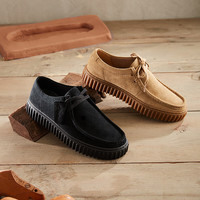 Clarks 其乐 街头系列饼干鞋男鞋单鞋2023复古时尚休闲鞋 黑色 261720197 39.5