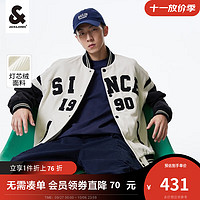 杰克·琼斯（JACK&JONES）秋季男装潮流长袖上衣休闲拼色灯芯绒夹克外套男士223321048 亮灰色-A04 170/92A/S