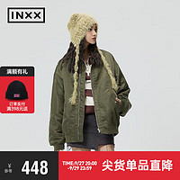 英克斯（inxx）冬宽松休闲夹克棉服外套HID4161667 军绿色 M