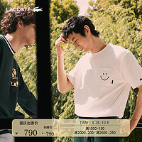 LACOSTE×SMILEY联名男女同款运动笑脸短袖T恤TH9231 70V/米白色 4/M/175