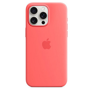 Apple 苹果 iPhone 15 Pro Max 专用 MagSafe 硅胶保护壳 - 番石榴色  保护套 手机套 手机壳