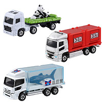 TAKARA TOMY 多美 卡合金车模型大熊猫搬运车鲨鱼运输卡车仿真小汽车男孩玩具