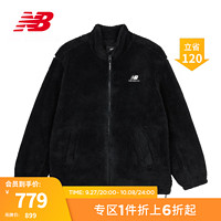 NEW BALANCE NB23男款潮流百搭运动仿羊羔绒针织外套 BK MDD4N011 M