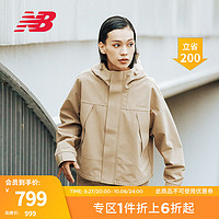 NEW BALANCE NB23女款潮流百搭拉链连帽夹克风衣外套 LBE 5AD37252 M