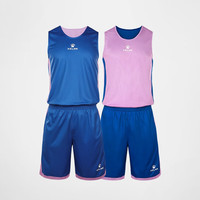 KELME 卡尔美 双面篮球服套装男比赛训练运动背心 彩蓝 160