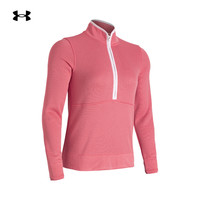 安德玛 UNDERARMOUR)秋冬Storm Sweater女子1/2拉链抓绒高尔夫运动卫衣1382923 粉红色673 L