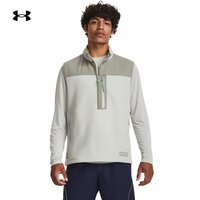 安德玛 UNDERARMOUR)秋冬男子抓绒户外运动休闲马甲1379918 绿色502 L