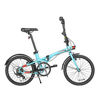 迪卡侬（DECATHLON）TILT500折叠自行车20变速通勤城市便携超轻小巧OVB1 浅蓝色 默认1