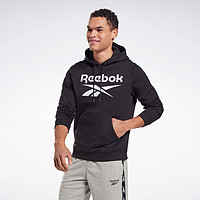 Reebok 锐步 男子HOODIE简约LOGO款运动训练加厚保暖连帽卫衣