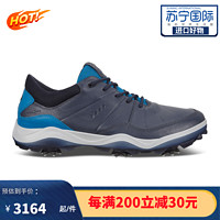 ecco 爱步 高尔夫球鞋BIOM G3 CLEATED GOLF时尚舒适 耐磨稳定 防水男士防滑钉高尔夫鞋 蓝色 46码