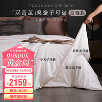 BEYOND 博洋 家纺100支全棉桑蚕丝被子母被子冬季被芯 珍钰拉链款200*230cm