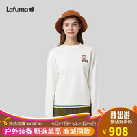 LAFUMA乐飞叶卫衣女 字母绣花户外圆领套头宽松纯棉打底衫 LFTS3CW87
