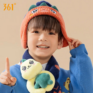 361°儿童帽子秋冬护耳针织帽男童保暖围脖可爱女童宝宝毛线帽子