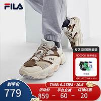 斐乐（FILA）ET异行鞋男鞋复古运动鞋休闲鞋厚底鞋 泡沫白/巧克力-WC 41