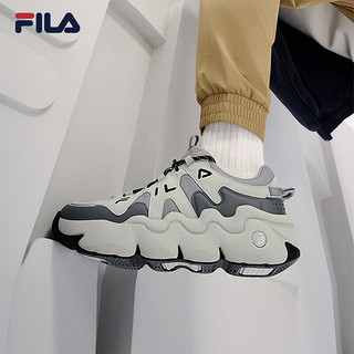 斐乐（FILA）斐乐帕尼尼PANINI男鞋篮球鞋复古运动鞋休闲鞋 黑/燕麦色(BOF12M242605F) 42