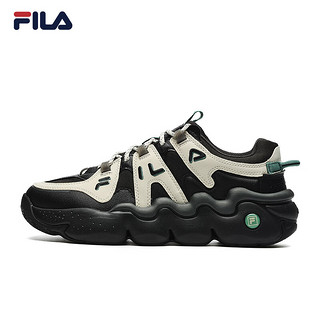 斐乐（FILA）斐乐帕尼尼PANINI男鞋篮球鞋复古运动鞋休闲鞋 黑/燕麦色(BOF12M242605F) 42