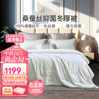 FUANNA 富安娜 家纺 蚕丝被100%蚕丝被子抗菌冬被双人被子冬天加厚被芯 冬厚被 1.5m(203*229cm)