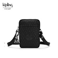 kipling 凯普林 男女款冬轻便小巧出街小包斜挎包手机包TALLY 黑底字母K浮雕印花