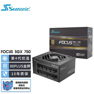 Seasonic 海韵 电源 台式机电脑sfx电源 80PLUS金牌全模组电源 全日系电容 风扇启停 FOCUS SGX-750 小电源