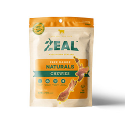 ZEAL 真致 新西兰进口狗零食比熊风干小牛筋圈125g牛肉块磨牙补钙