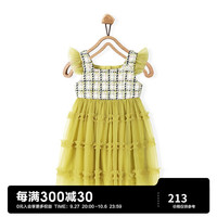 Mini Peace MiniPeace太平鸟童装春秋女童连衣裙F2FAC1230 黄色 110/56cm
