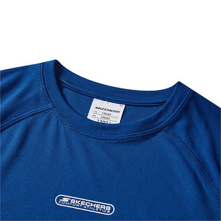 斯凯奇男女童针织长袖T恤P323K029 正蓝/0022 165cm 