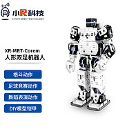 小R 会发光的仿生人形机器人 双足格斗舞蹈 18自由度可编辑彩色灯光舵机 DIY安卓PC图形化编程 白色 成品发货
