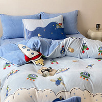 Dohia 多喜爱 床上四件套 暖暖绒加厚保暖卡通双人床单被套四件套1.5床