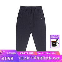 北面（The North Face）UE先锋系列宽松休闲针织长裤男重磅毛圈收脚口秋冬83OW JK3/黑色 M/170/76A