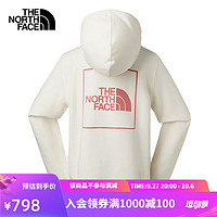 北面（The North Face）帽衫休闲户外卫衣保暖女|86QC N3N/米白色 XXL/175