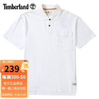 Timberland添柏岚T恤男夏季户外纯棉透气宽松商务休闲Polo衫A2H23 A2H23100 白色/偏大一码 XL