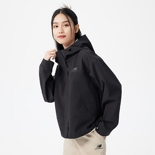 NEW BALANCE 23年女款潮流百搭拉链连帽夹克风衣外套5AD37252 BK M 