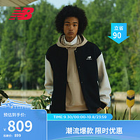 NEW BALANCE 23年早秋男女同款百搭运动针织外套6DD38361 BK L 