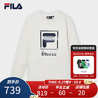 FILA X Études斐乐男士针织套头衫舒适休闲纯棉卫衣 椰奶白-IV 175/96A/L